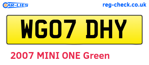 WG07DHY are the vehicle registration plates.