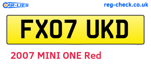 FX07UKD are the vehicle registration plates.