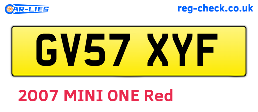 GV57XYF are the vehicle registration plates.