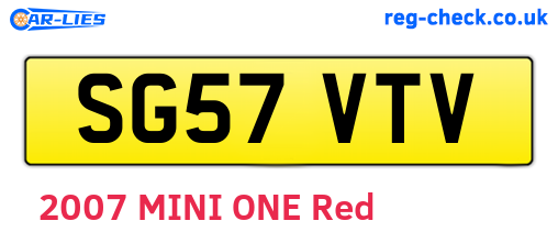 SG57VTV are the vehicle registration plates.