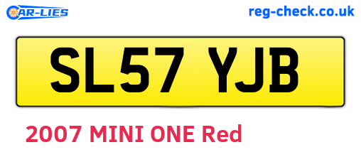 SL57YJB are the vehicle registration plates.