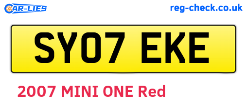 SY07EKE are the vehicle registration plates.