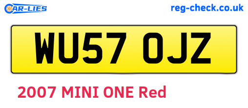 WU57OJZ are the vehicle registration plates.