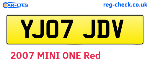 YJ07JDV are the vehicle registration plates.