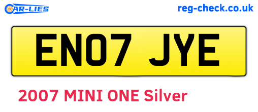 EN07JYE are the vehicle registration plates.