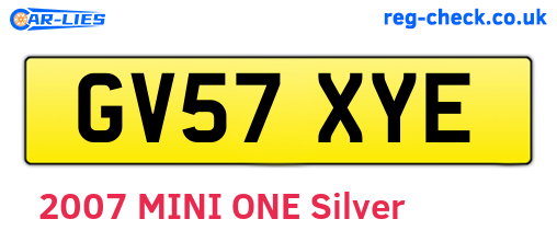 GV57XYE are the vehicle registration plates.