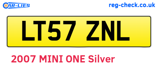 LT57ZNL are the vehicle registration plates.