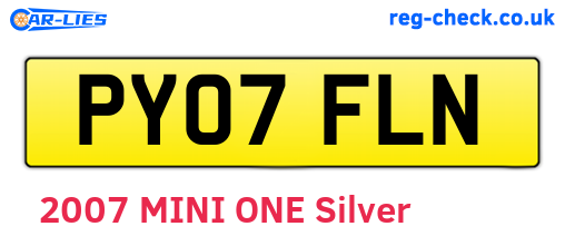 PY07FLN are the vehicle registration plates.