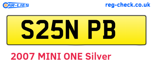 S25NPB are the vehicle registration plates.