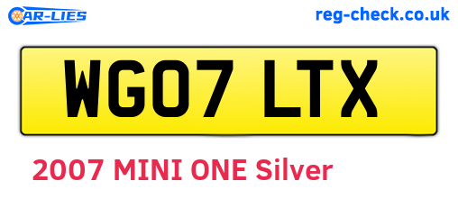 WG07LTX are the vehicle registration plates.