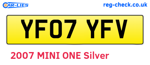 YF07YFV are the vehicle registration plates.
