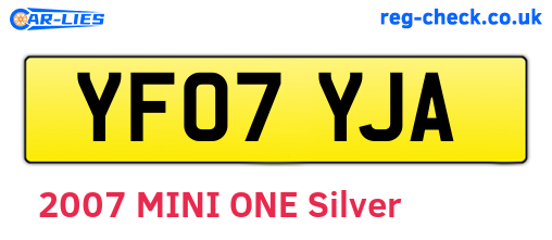YF07YJA are the vehicle registration plates.