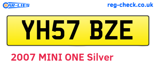 YH57BZE are the vehicle registration plates.