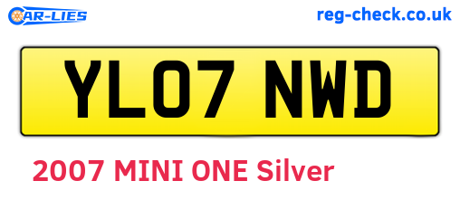 YL07NWD are the vehicle registration plates.