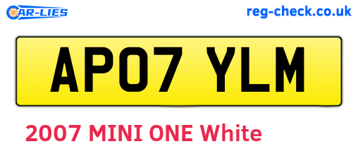 AP07YLM are the vehicle registration plates.