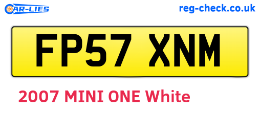 FP57XNM are the vehicle registration plates.
