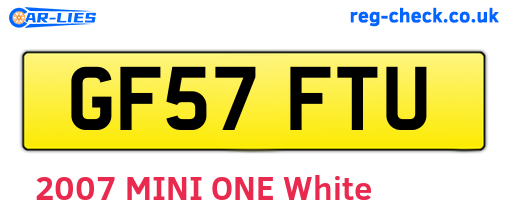 GF57FTU are the vehicle registration plates.