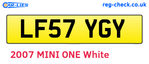 LF57YGY are the vehicle registration plates.