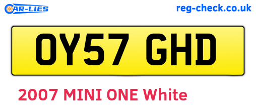 OY57GHD are the vehicle registration plates.