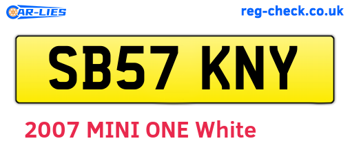 SB57KNY are the vehicle registration plates.