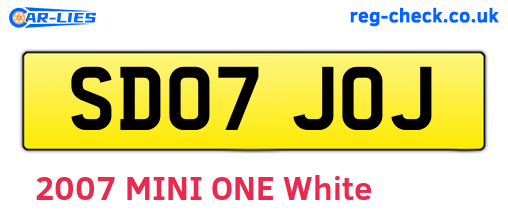 SD07JOJ are the vehicle registration plates.