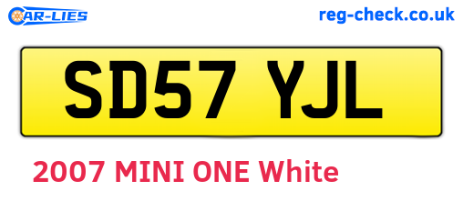 SD57YJL are the vehicle registration plates.