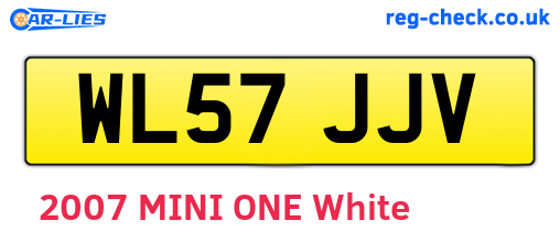 WL57JJV are the vehicle registration plates.