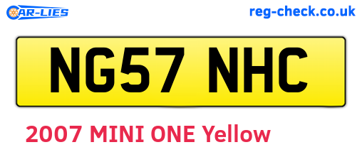 NG57NHC are the vehicle registration plates.