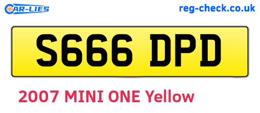 S666DPD are the vehicle registration plates.