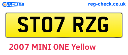 ST07RZG are the vehicle registration plates.