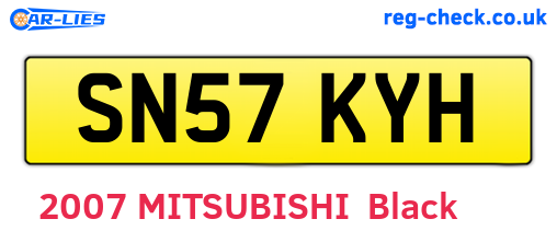 SN57KYH are the vehicle registration plates.