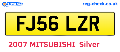 FJ56LZR are the vehicle registration plates.