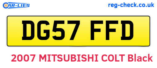 DG57FFD are the vehicle registration plates.