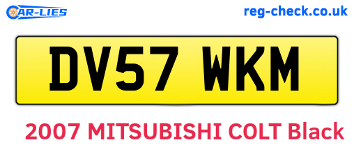 DV57WKM are the vehicle registration plates.