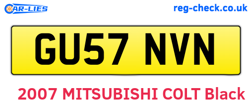 GU57NVN are the vehicle registration plates.