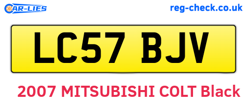 LC57BJV are the vehicle registration plates.
