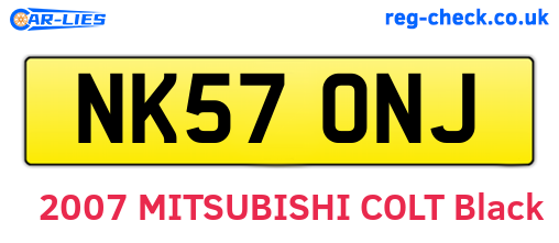 NK57ONJ are the vehicle registration plates.