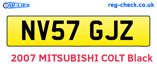 NV57GJZ are the vehicle registration plates.