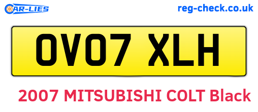 OV07XLH are the vehicle registration plates.