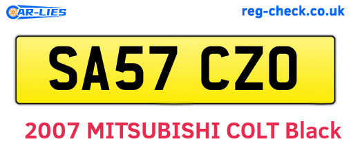 SA57CZO are the vehicle registration plates.