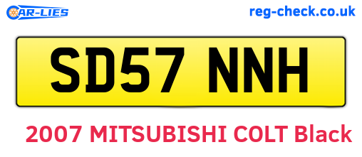 SD57NNH are the vehicle registration plates.