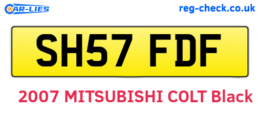 SH57FDF are the vehicle registration plates.