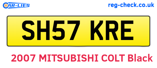 SH57KRE are the vehicle registration plates.