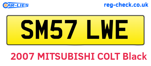 SM57LWE are the vehicle registration plates.