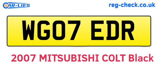 WG07EDR are the vehicle registration plates.