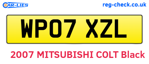 WP07XZL are the vehicle registration plates.