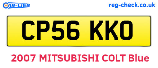 CP56KKO are the vehicle registration plates.