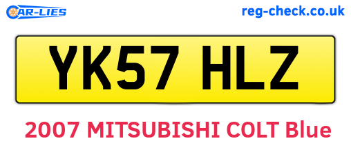 YK57HLZ are the vehicle registration plates.