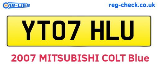 YT07HLU are the vehicle registration plates.
