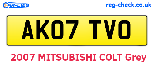 AK07TVO are the vehicle registration plates.